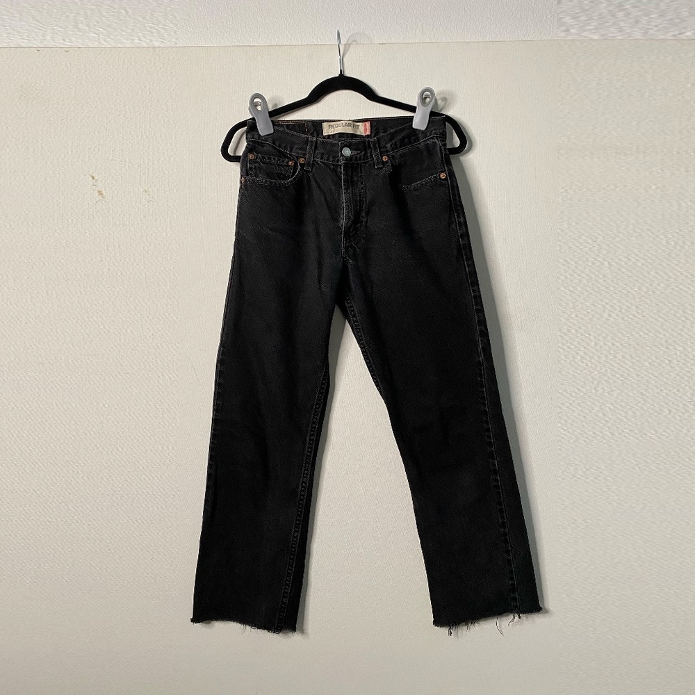 Vintage Levi’s 505 – Red Tab – 989 Button – Black Faded